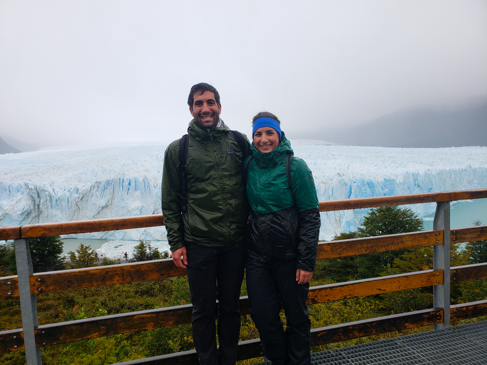 Mike and me with the prettiest glacier backdrop