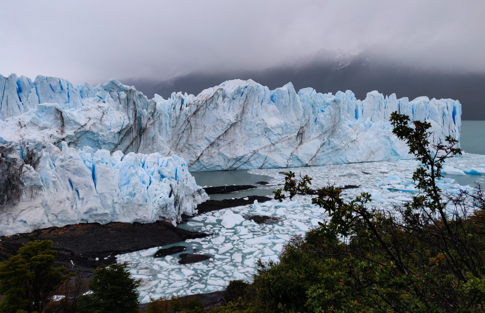 Closer view of the glacier