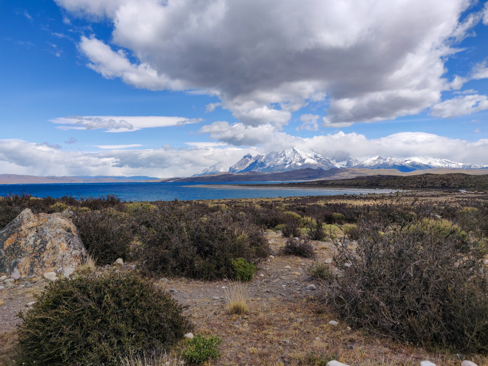 Another picture of Sarmiento Lake with a slightly different foreground