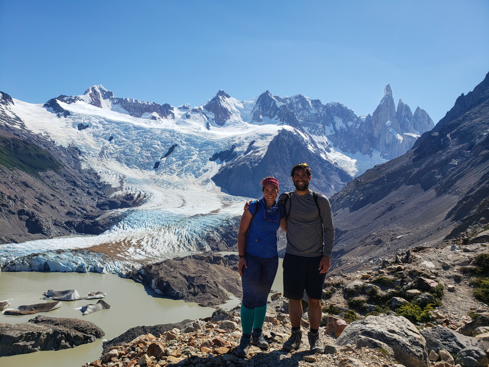 Me and Mike with the glacier in the background