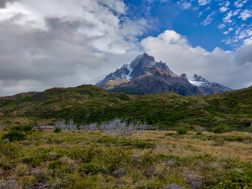 Mountain peak in the distance