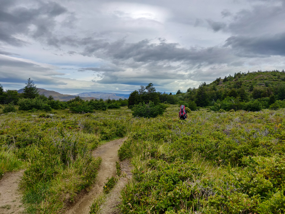 Flat hiking paths on the way to our campsite