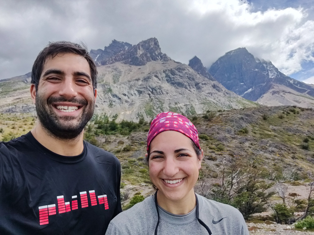 Mike and me with a mountain backdrop