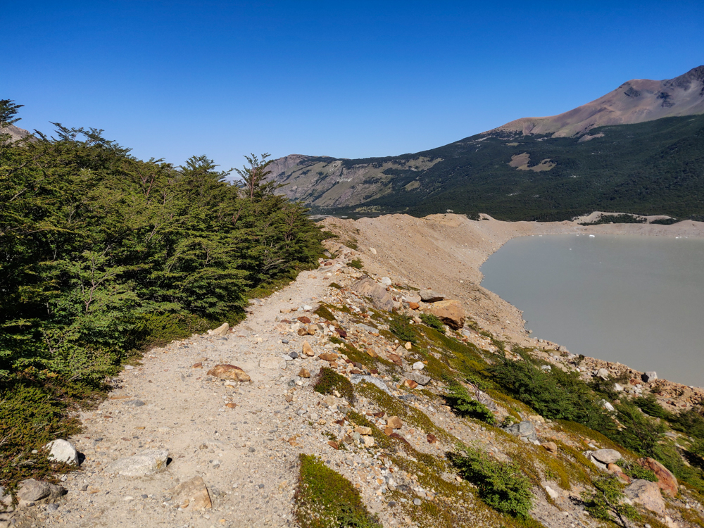 The path headed down the mountain