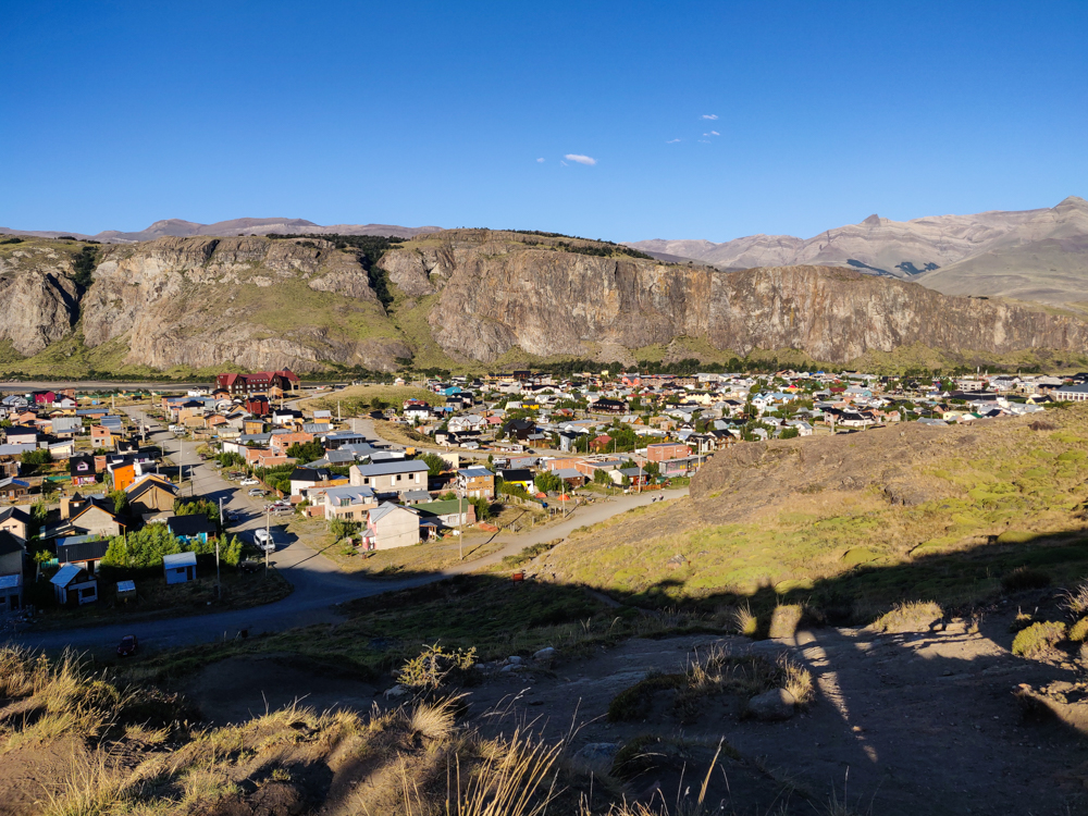 View of El Chalten from above