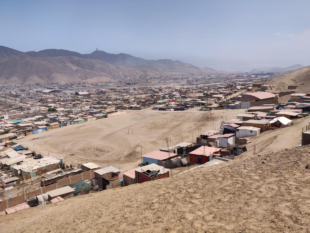 Birds' eye view of our neighborhood from a nearby mountain