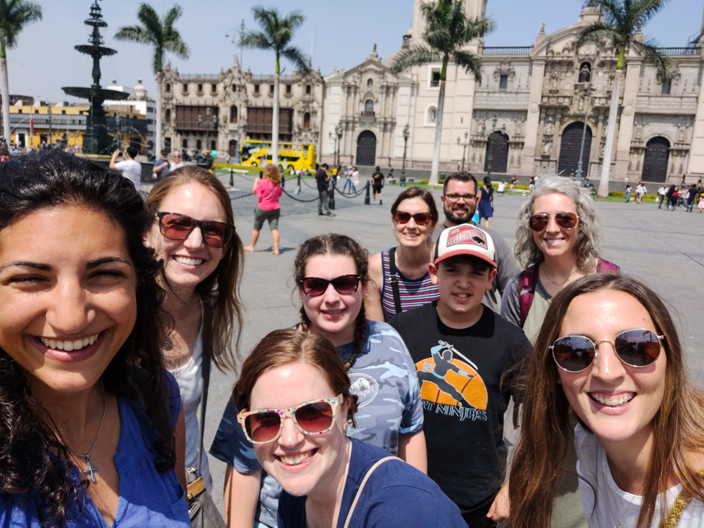 Selfie in Lima's Plaza de Armas
