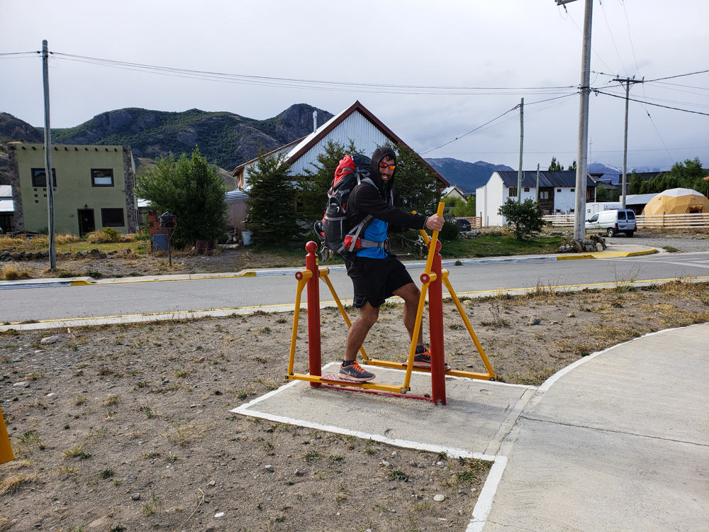 Mike on another "gym" contraption