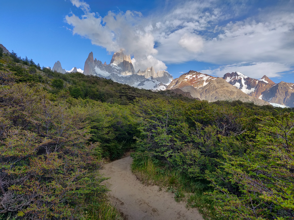 Fitz Roy with some cloud cover