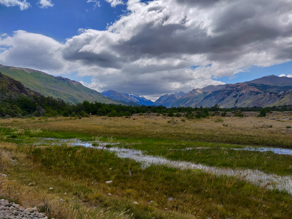 View of a meadow along the way