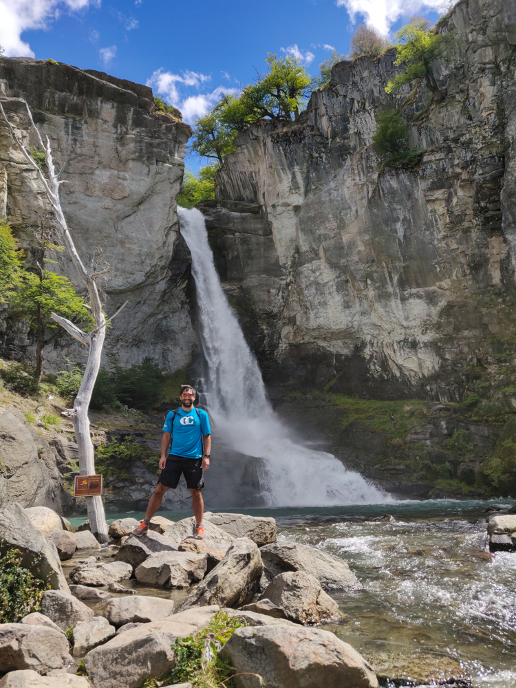 Mike with the waterfall