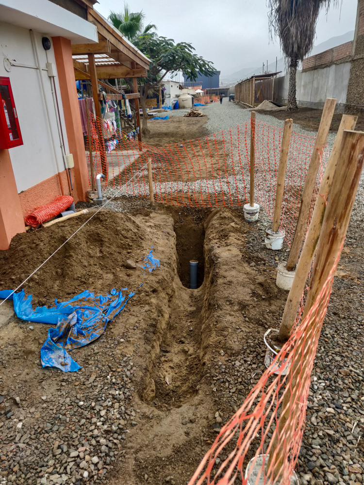 Small remaining section of trench