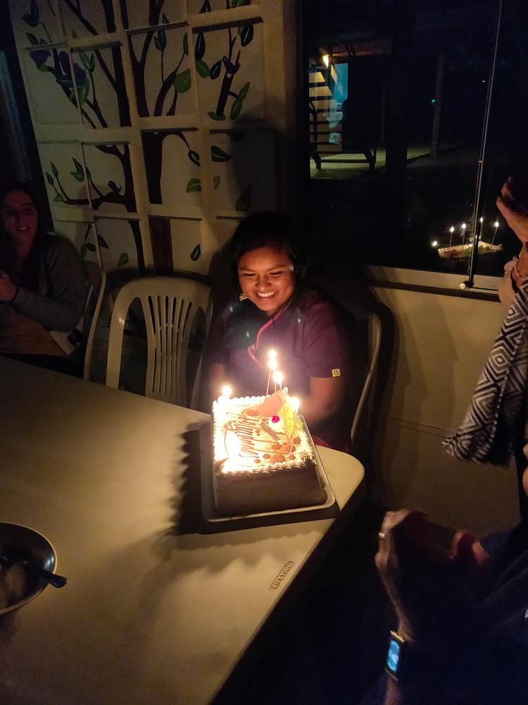 Betsi with her birthday cake