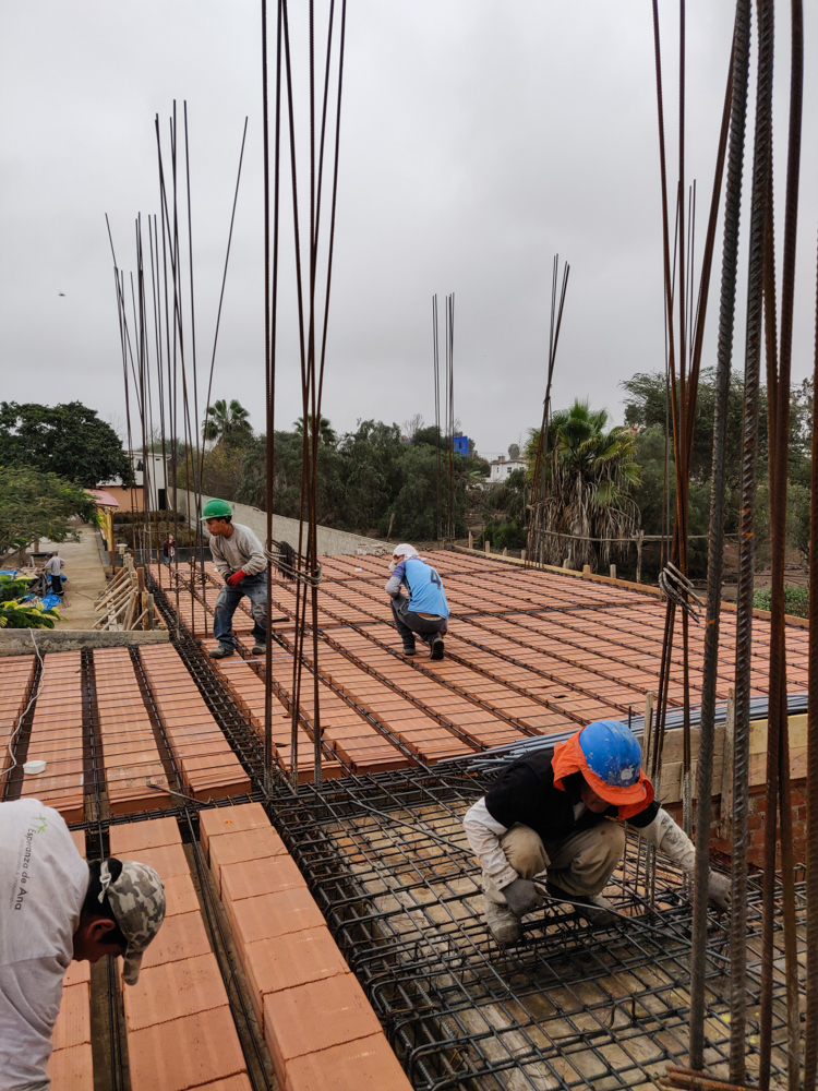 Getting the ceiling ready for concrete