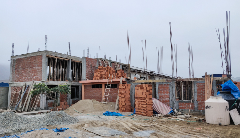 View of the new building from behind