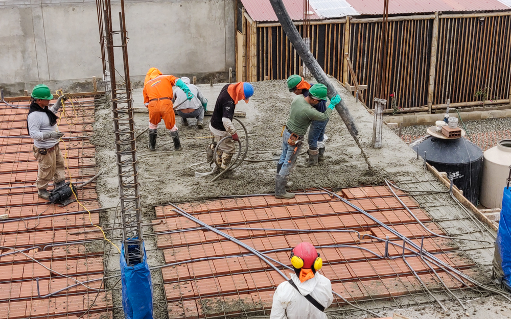 The concrete pour