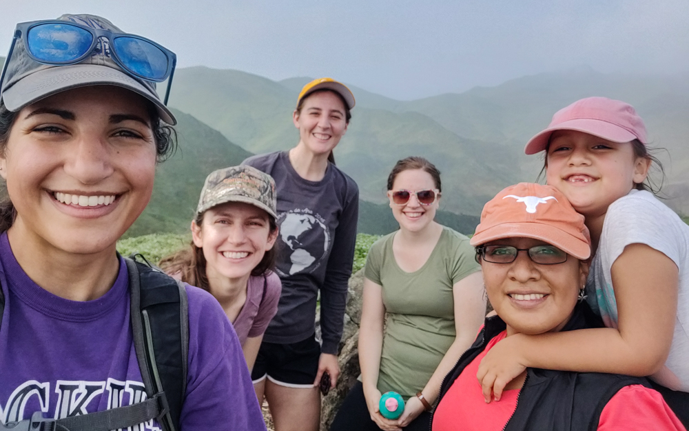 Selfie in the green mountains